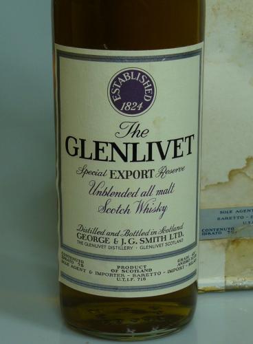 美品 THE GLENLIVET EXPORT 創業150年記念 1974年発売 オフィシャルボトル