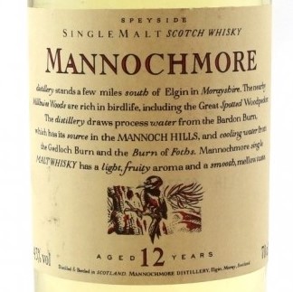 Mannochmore マノックモア12年 花と動物 最初期 白キャップ 1977年蒸留