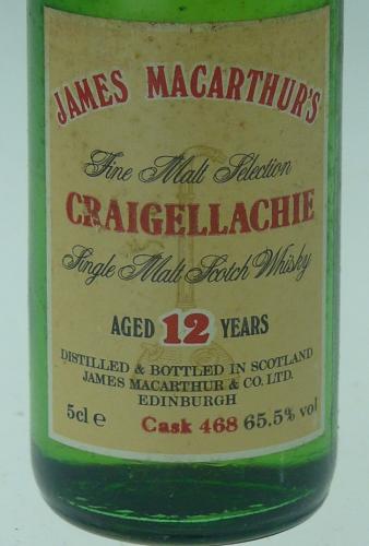 Craigellachie クレイゲラヒ12年 James MacArthur 貴重1980年代発売