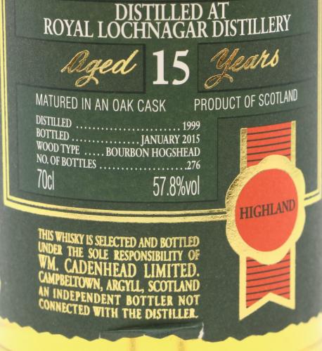 恭贺新春 Royal Lochnagar 15年 1999 Cadenhead Authentic