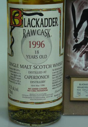 Caperdonich 18年 1996 50.2% Blacckadder Raw Cask