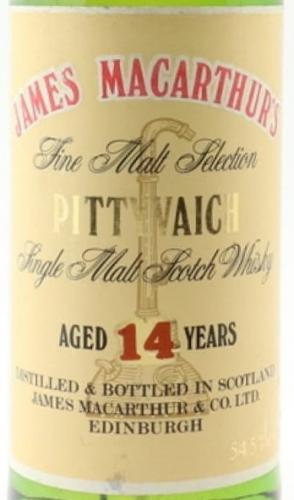 消滅蒸留所 Pittyvaich ピティヴァイク 14年 75cl James MacArthur