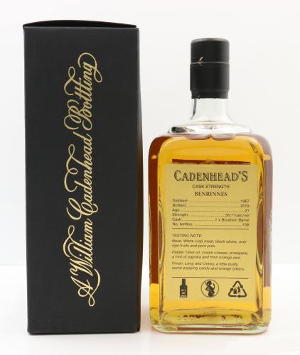 BENRINNES 21年 CADENHEAD'S SINGLE CASK GOLDEN LABEL