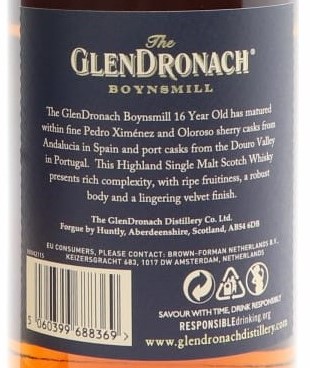 終売 GLENDRONACH グレンドロナック16年 Boynsmill 創業当時のスタイルを再現
