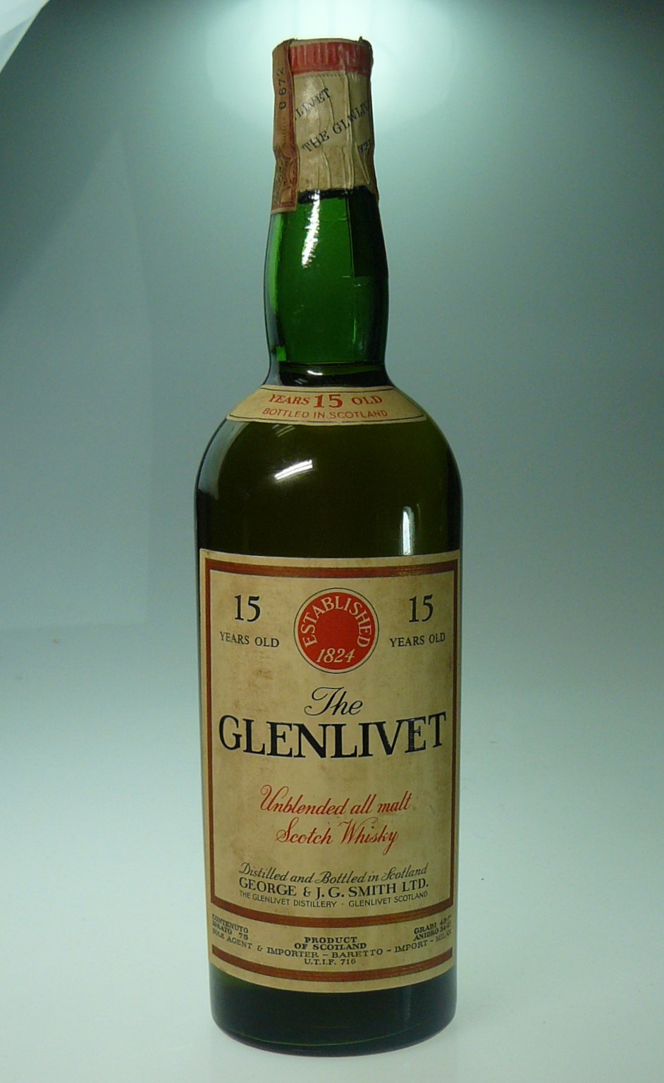 Old River Whisky Sales ウイスキー オールドボトル スコッチ ビンテージ専門店 オールド リバー酒類販売 The Glenlivet グレンリベット15年 赤丸 Red