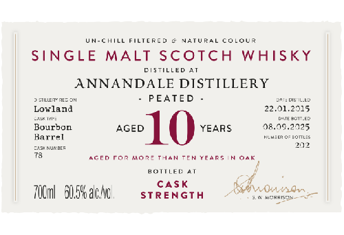 ANNANDALE アナンデール10年 2015 PEATED ローランド A.D.RATTRAY