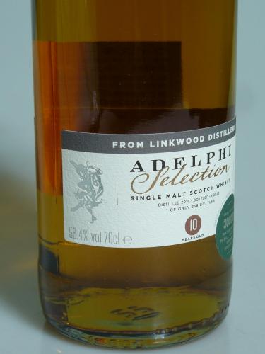 LINKWOOD 10年 2015 リフィル・オロロッソ・シェリーHHD樽 ADELPHI