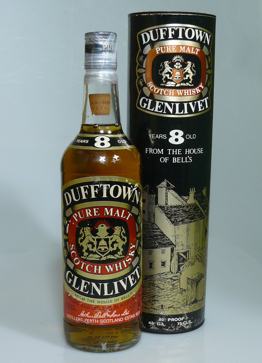 Auld River Whisky ウイスキー・オールドボトル・スコッチ・ビンテージ専門店 / Dufftown-Glenlivet 8年 75CL  46°G.L. 80°PROOF