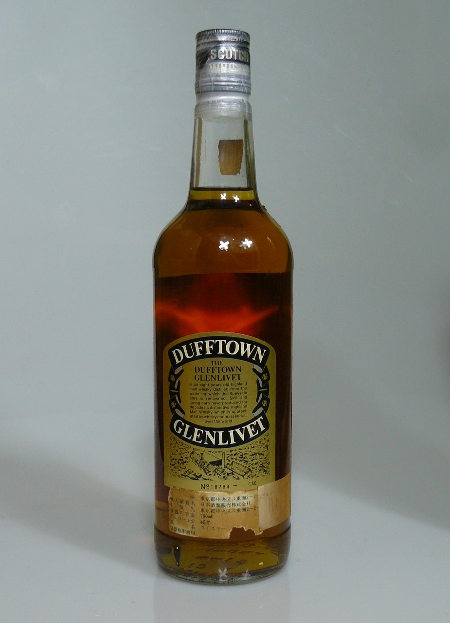 Auld River Whisky ウイスキー・オールドボトル・スコッチ・ビンテージ専門店 / Dufftown-Glenlivet 8年 75CL  46°G.L. 80°PROOF