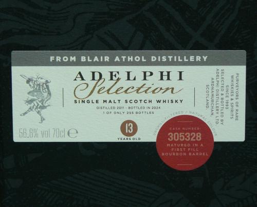 BLAIR ATHOL 13年 2011 FIRST FILL BOURBON BARREL