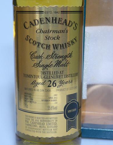 TOMINTOUL-GLENLIVET 26年 1985 Chairman's Stock CA