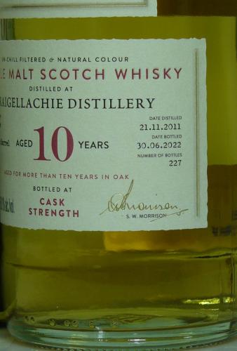 CRAIGELLACHIE クレイゲラヒ10年 2010 バーボンバーレル ホワイトホースの原酒 　