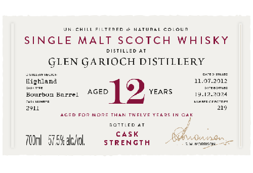 GLEN GARIOCH 12年 2012 Bourbon Barrel 57.5% ラトレー社