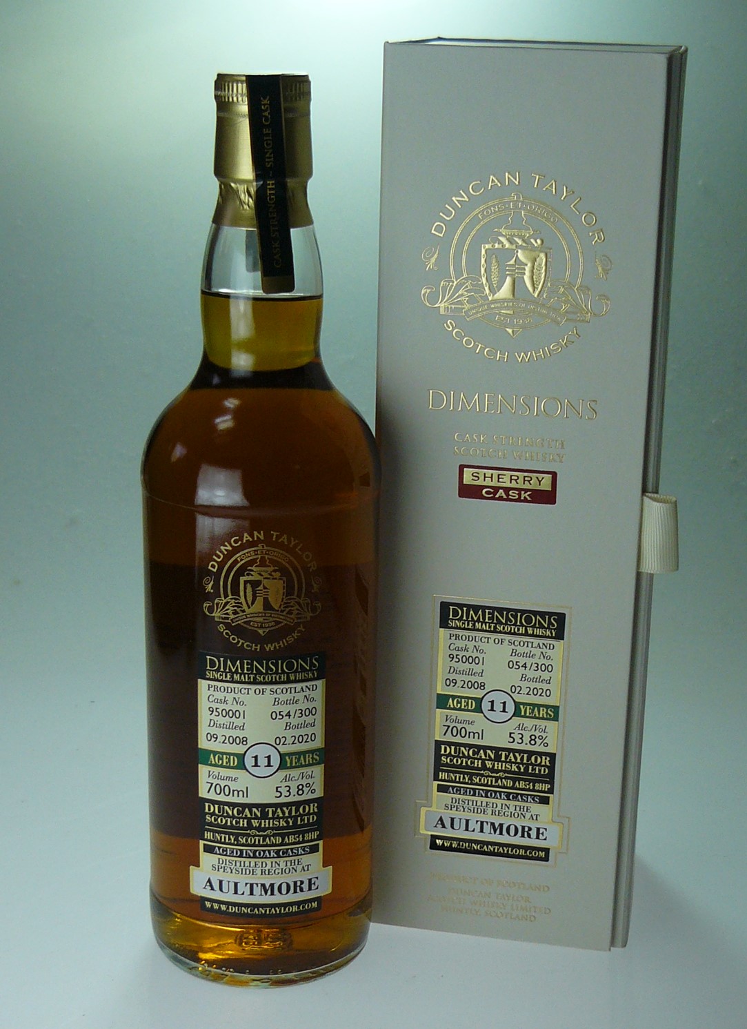 Aultmore オルトモア11年2008 SHERRY BUTT Dimensions