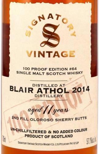BLAIR ATHOL 11年 2014 2ND FILL OLOROSO SHERRY BUTTS