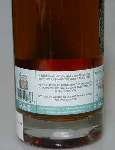 BUNNAHABHAIN ステイシャ10年 ぺドロヒメネス・シェリー樽 シングルカスクネーション　