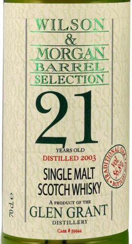 GLEN GRANT 21年 2003 Refill Bourbon HHD ウイルソン&モーガン