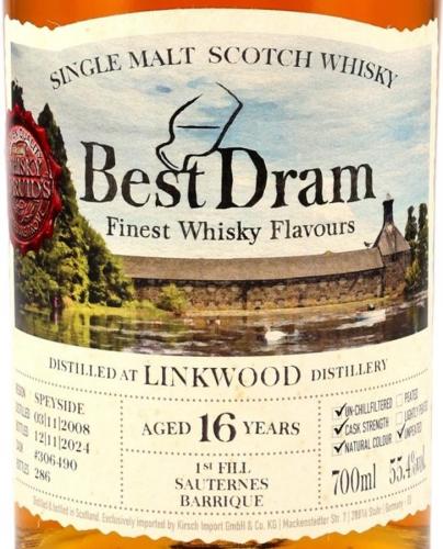 LINKWOOD 16年 2008 Sauterne ソーテルヌ樽 BEST DRAM