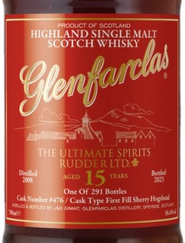 GLENFARCLAS 2008 15年 ファーストフィルシェリーホグスヘッド RUDDER