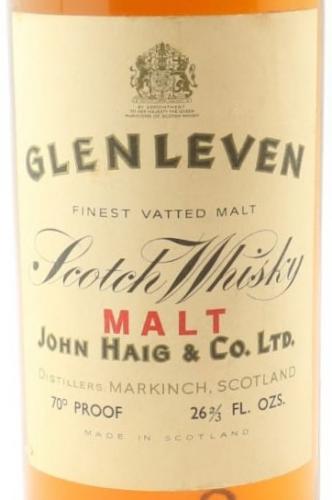 GLENLEVEN MALT WHISKY John Haig & Co 60～70年代初期ラベル