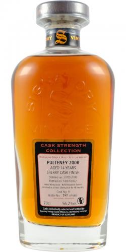 PULTENEY14年 2008 シェリーバット樽 バランタイン原酒 SIGNATORY　