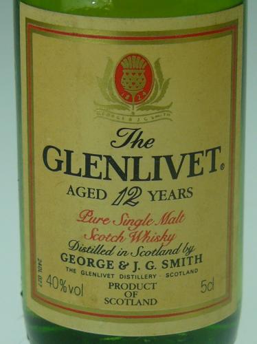 ミニチュア The Glenlivet グレンリベット12年 Pure Single Malt