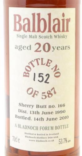Balblair 20年 1990 シェリーバット Bladnoch Forum