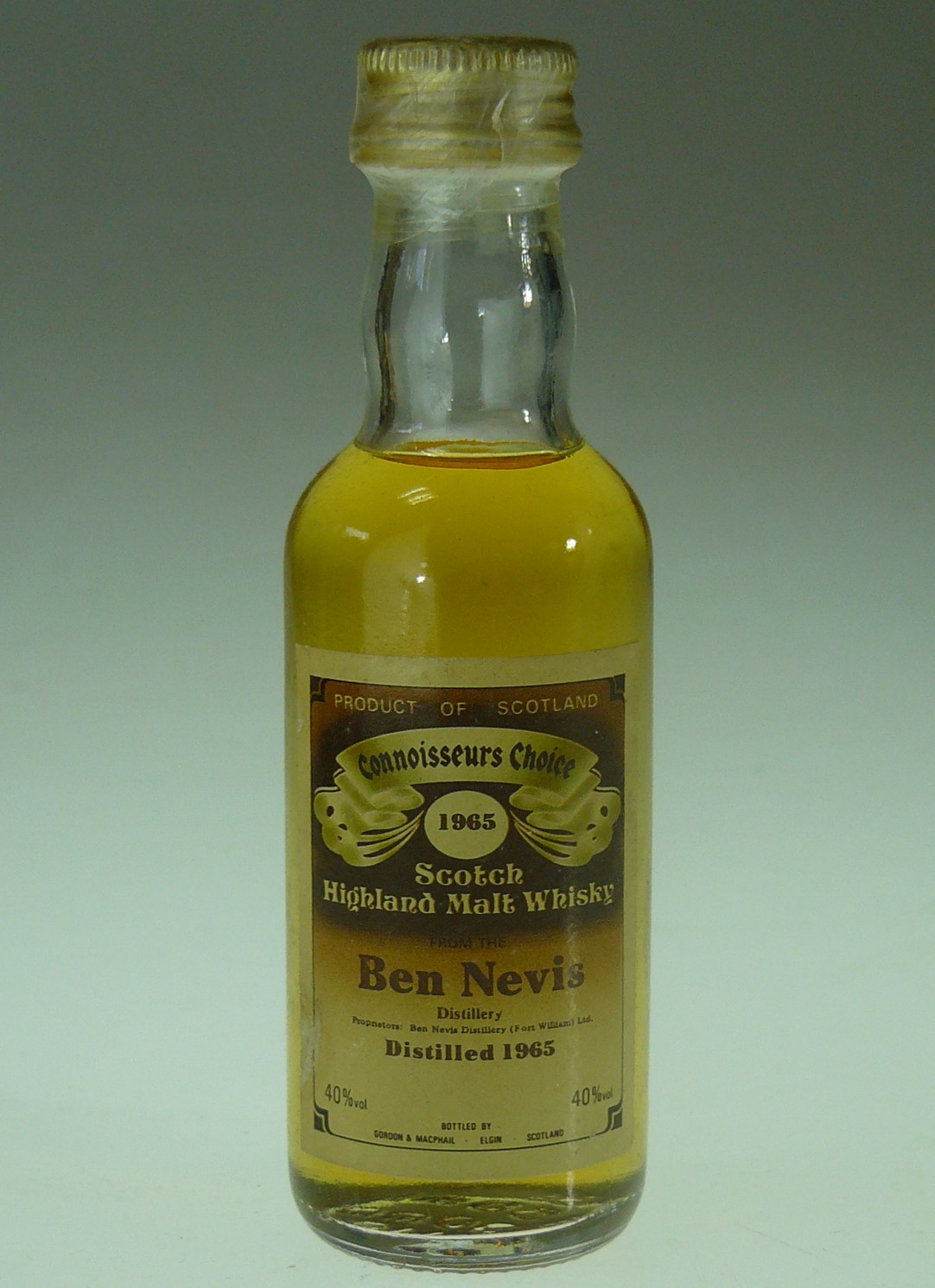 Auld River Whisky ウイスキー オールドボトル スコッチ ビンテージ専門店 ミニチュア Ben Nevis ベンネビス1965 Gmcc Brown Label