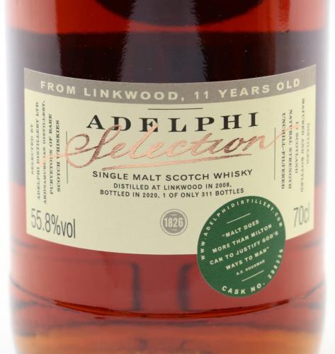LINKWOOD 11年 2008 ファーストフィル・シェリー樽 ADELPHI