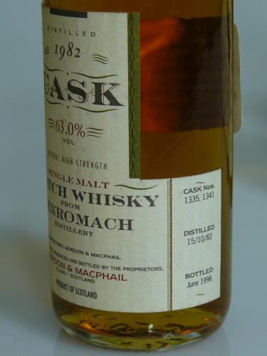 GLEN MHOR 1979, CAOL ILA 1981, BENROMACH 1982 計7本　