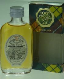 ミニチュア GLEN GRANT 12年 100PROOF 57% GM 70年代末 扁平ボトル