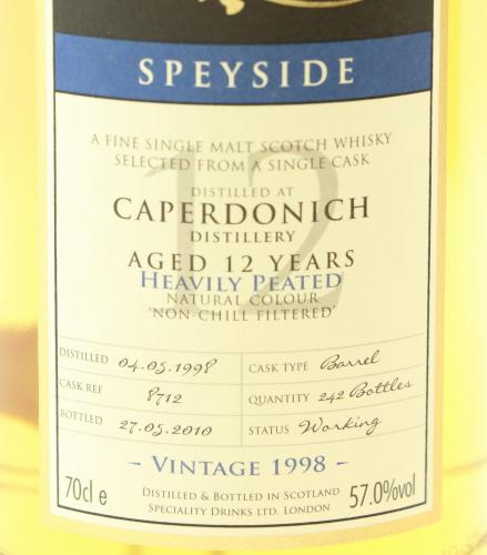 Caperdonich 1998 12年 希少 HEAVILY PEATED SINGLE MALT