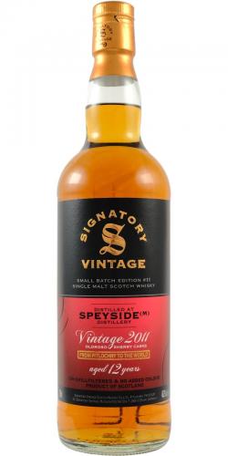 SPEYSIDE (M) 12年 2011 ファーストフィルシェリーバット樽 SIGNATORY