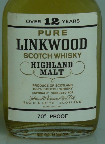 LINKWOOD 5年 & 12年 PURE HIGHLAND MALT SCOTCH ミニ2本