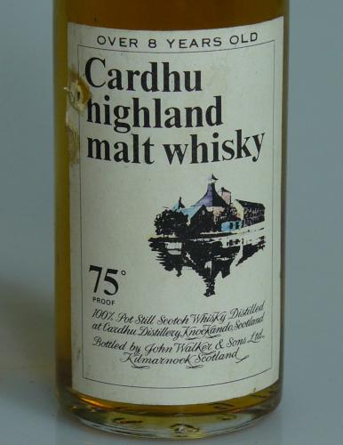 CARDHU Highland Malt OVER 8 YEARS OLD 1968 Release