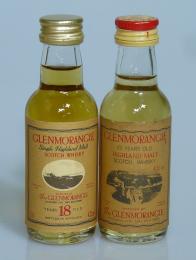 GLENMORANGIE 10年(60-70年代)、18年(80年代)　ミニチュア2本セット　