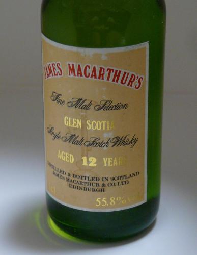 GLEN SCOTIA 12年 James McArthur 瓶詰1986年前後 ミニチュア