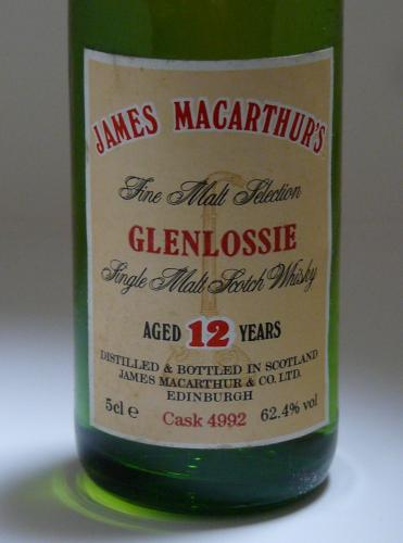 GLENLOSSIE 12年 1977 James McArthur ミニチュア 2本セット