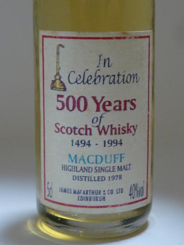 MACDUFF 1978-1994 James McArthur スコッチウイスキー500年