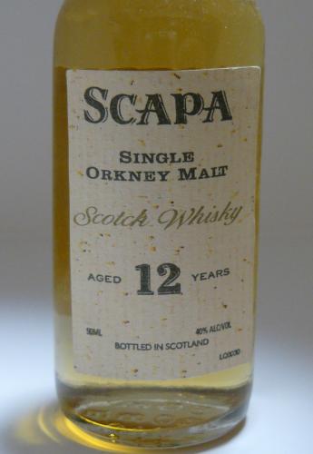 Scapa 12年 SINGLE ORKNEY MALT Scotch Whisky 90年代流通