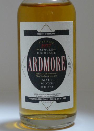 ARDMORE 1977 GM DISTILLERY LABEL ミニチュア