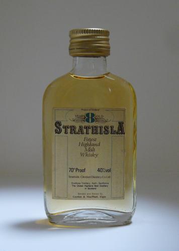 Strathisla 8年 70°PROOF 40 %vol 並記 1978年前後　GM ミニチュア