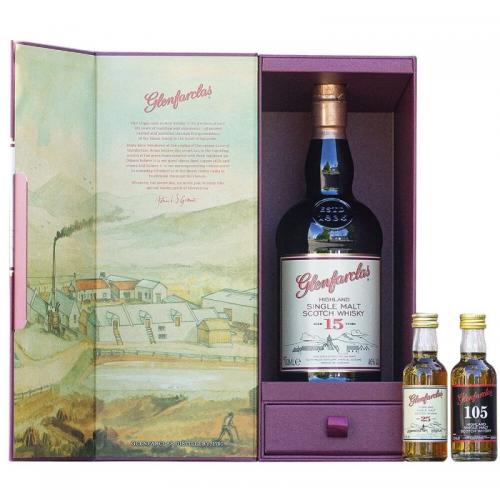 GLENFARCLAS 2026 GIFT PACK【15年、ミニチュア25年、ミニチュア105】