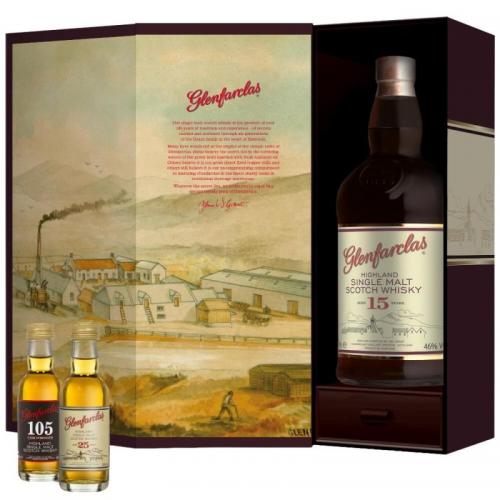 GLENFARCLAS 2026 GIFT PACK【15年、ミニチュア25年、ミニチュア105】