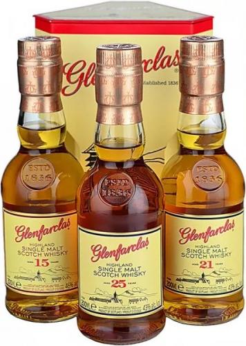 GLENFARCLAS 200mlボトル3本パック (15年、終売21年、25年)