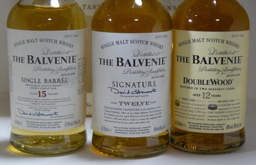 BALVENIE 3 PACK MINIATURES - 12年, Signature, 15年