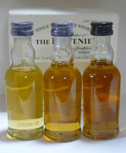 BALVENIE 3 PACK MINIATURES - 12年, Signature, 15年