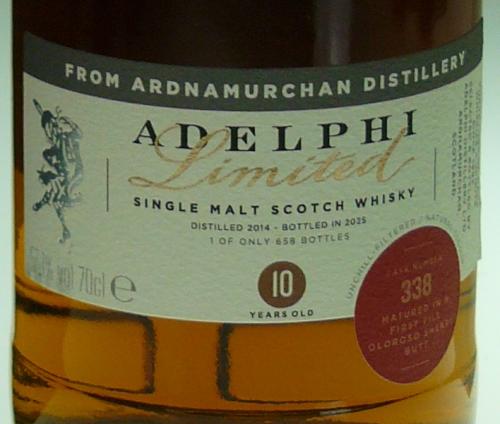 貴重品 ARDNAMURCHAN 10年 2014 操業開始年　シェリーバット　アデルフィ