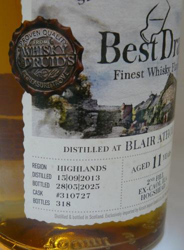 BLAIR ATHOL 11年 2013 【セカンドフィル CAOL ILA ホッグスヘッド樽】