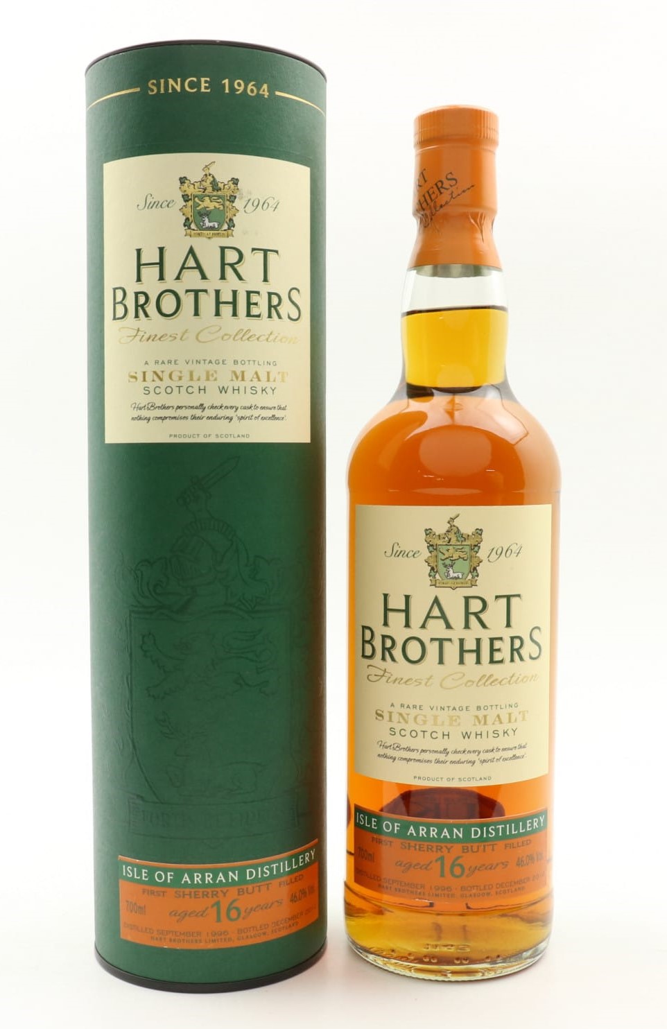 Arran 1996 16年 1st-fill sherry butt HART BROTHERS